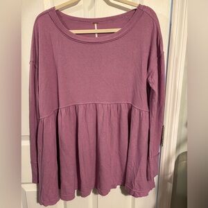 😍FREE PEOPLE FOREVER YOUR GIRL BABYDOLL TOP SZ Large